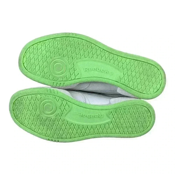 Reebok CLUB C 85 Chalk Men's Shoes White/Neon Green FZ0173 Sz. 8 - Picture 6 of 12